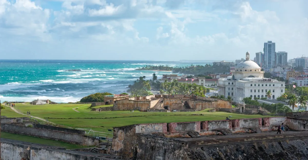 city skyline landmark in San Juan, Puerto Rico