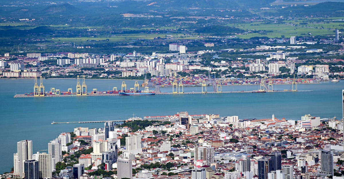 city skyline landmark in Penang, Malaysia