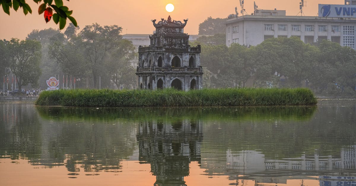Hoan Kiem Lake landmark in Hanoi