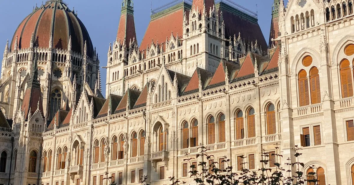 Parliament Building landmark in Budapest, Hungary