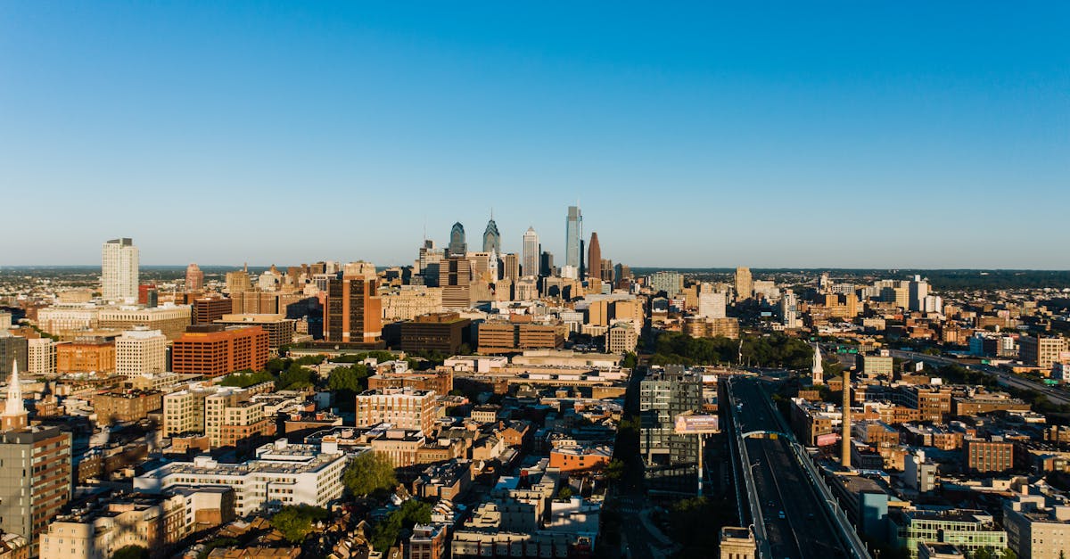 city skyline landmark in Philadelphia, USA