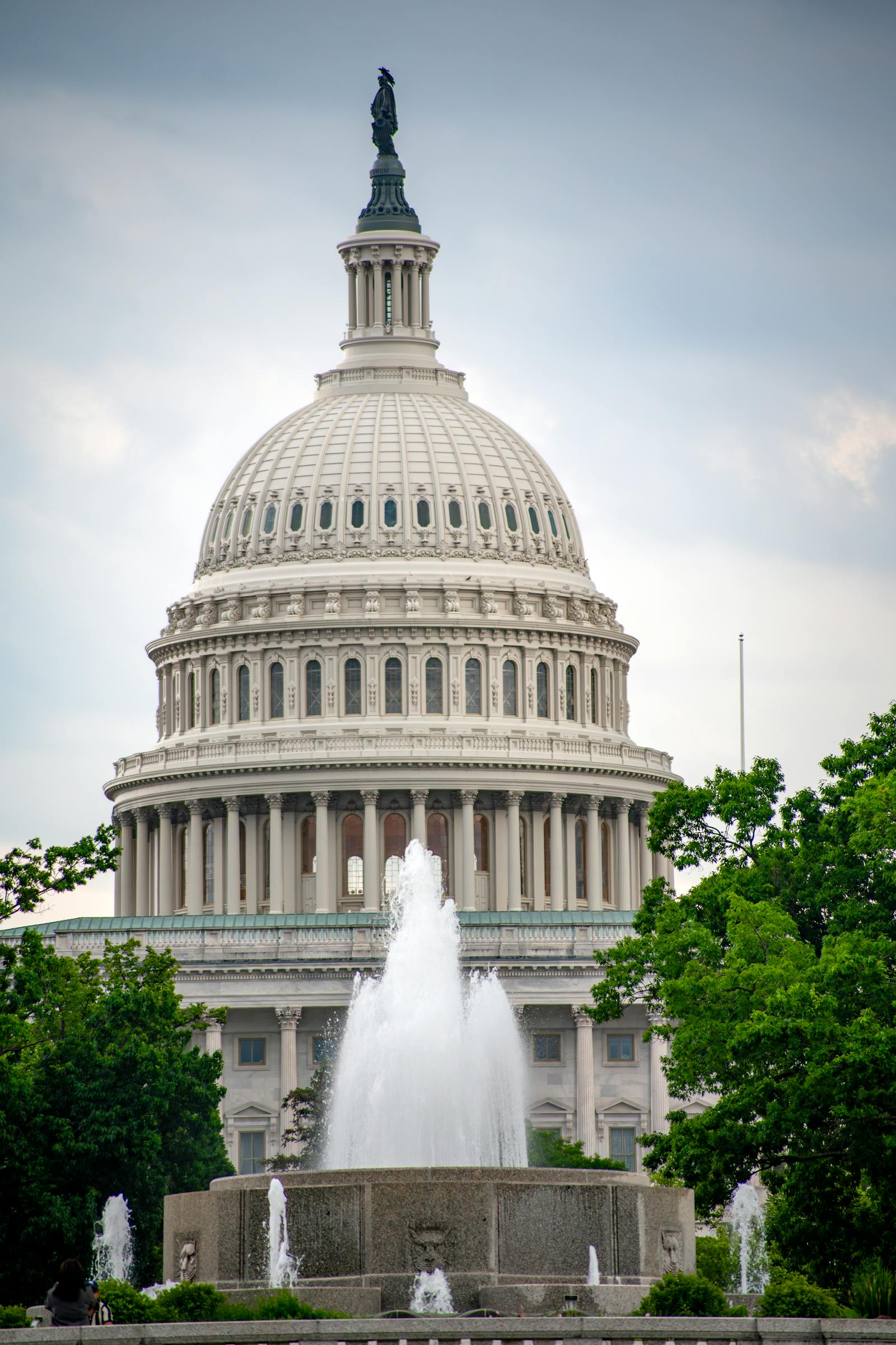 US Capitol Building with fountain in the foreground, Washington DC