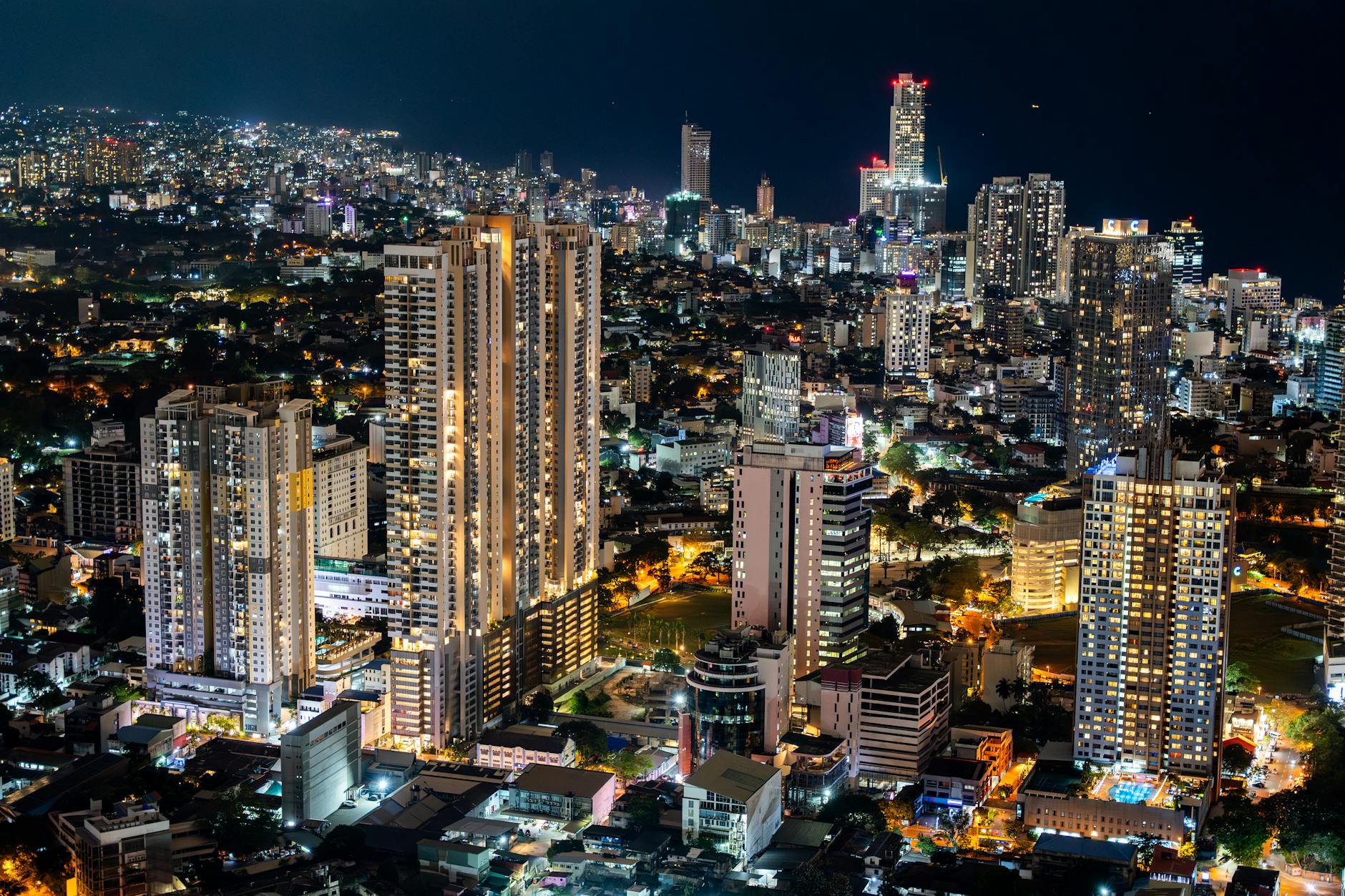 Colombo Sri Lanka aerial view