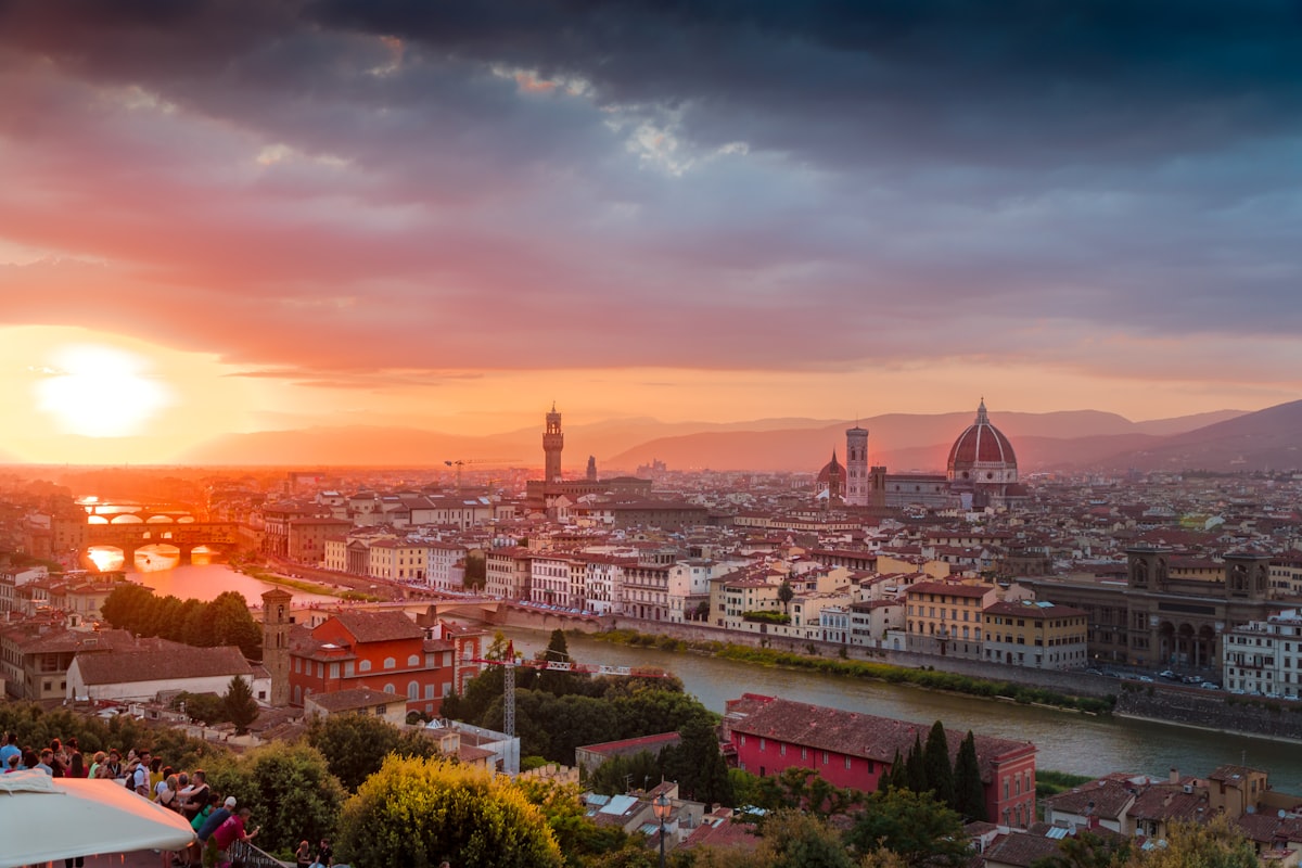 Florence Duomo Cathedral and city skyline in Italy