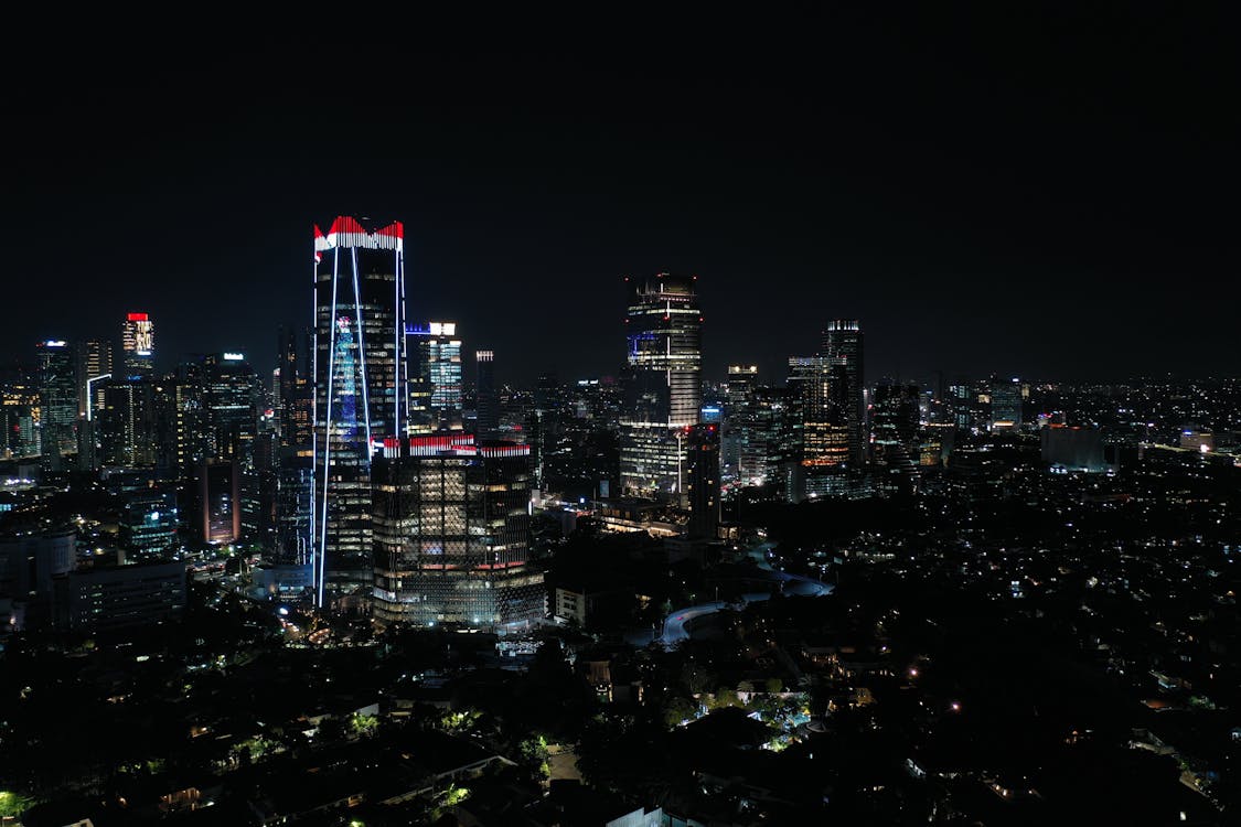 Jakarta, Indonesia skyline at night