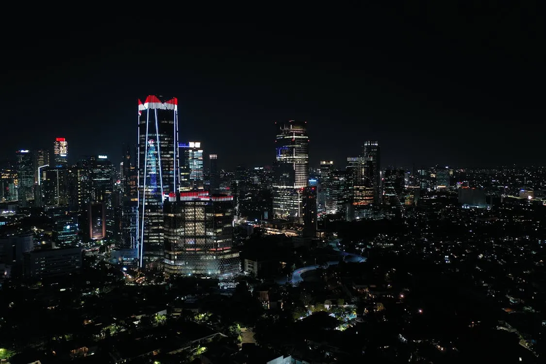 Jakarta, Indonesia skyline at night