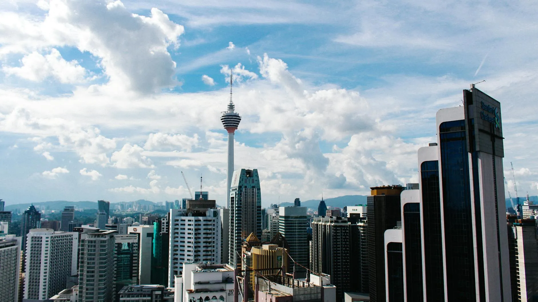 Kuala Lumpur, Malaysia — the KL Tower (Menara Kuala Lumpur) rising over the city skyline on a clear day