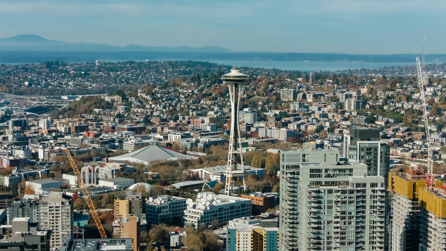 Seattle, USA — aerial city view