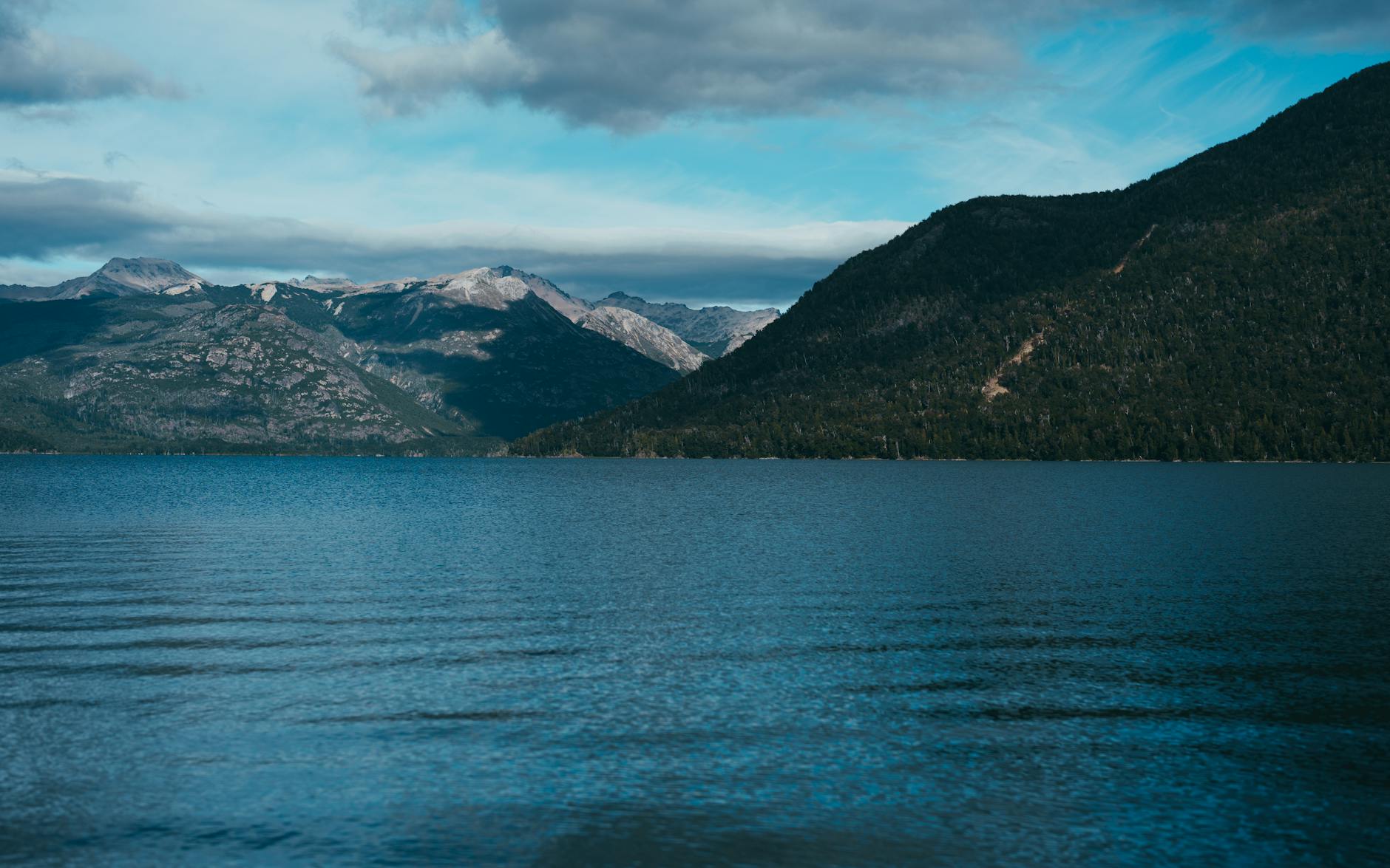 Bariloche, Argentina — Breathtaking view of Nahuel Huapi Lake and surrounding mountains in Bariloche, Argentina.