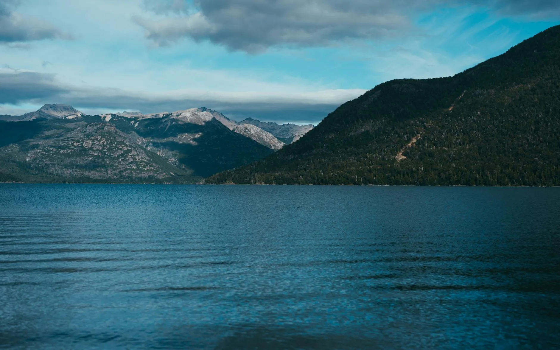 Bariloche, Argentina — Breathtaking view of Nahuel Huapi Lake and surrounding mountains in Bariloche, Argentina.