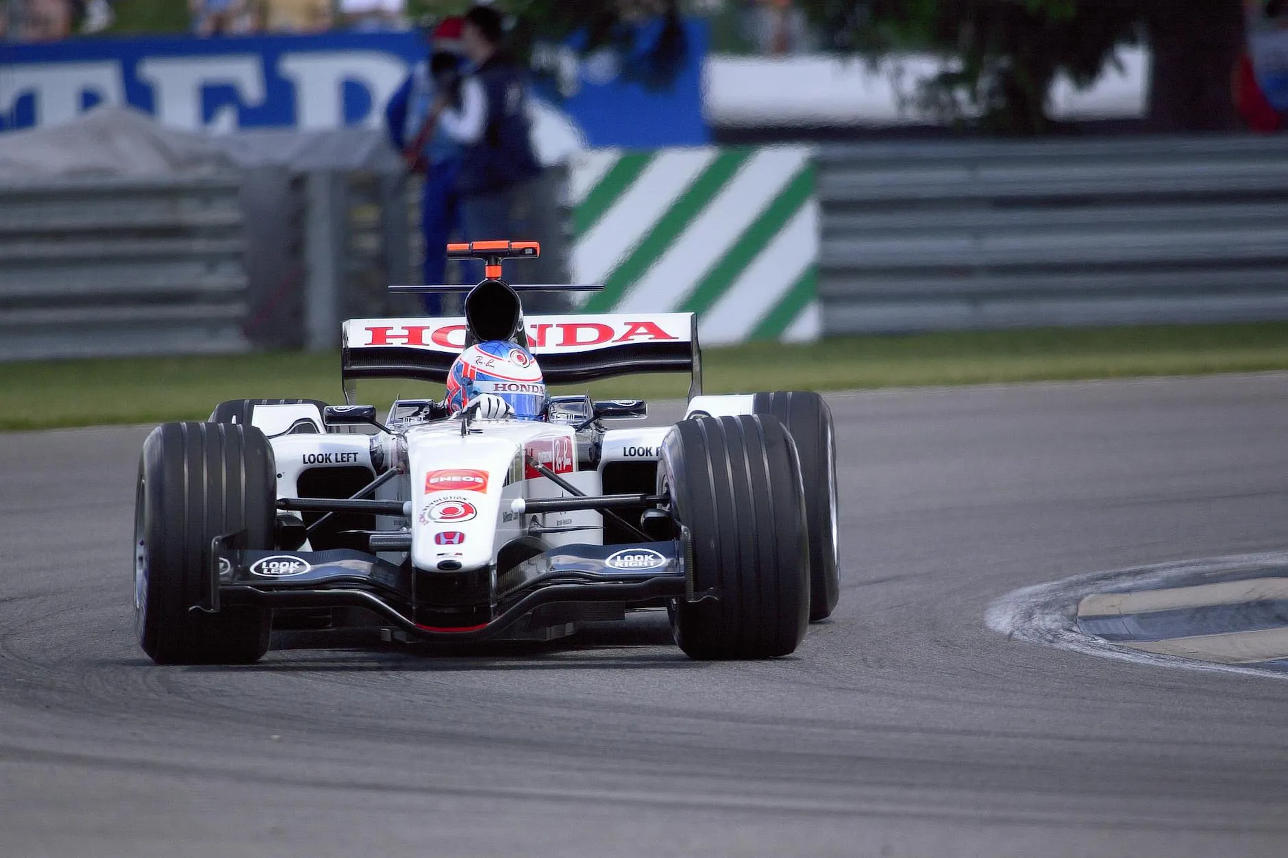 Indianapolis Indiana — Honda Formula 1 racecar on track during Indianapolis Motor Speedway event.