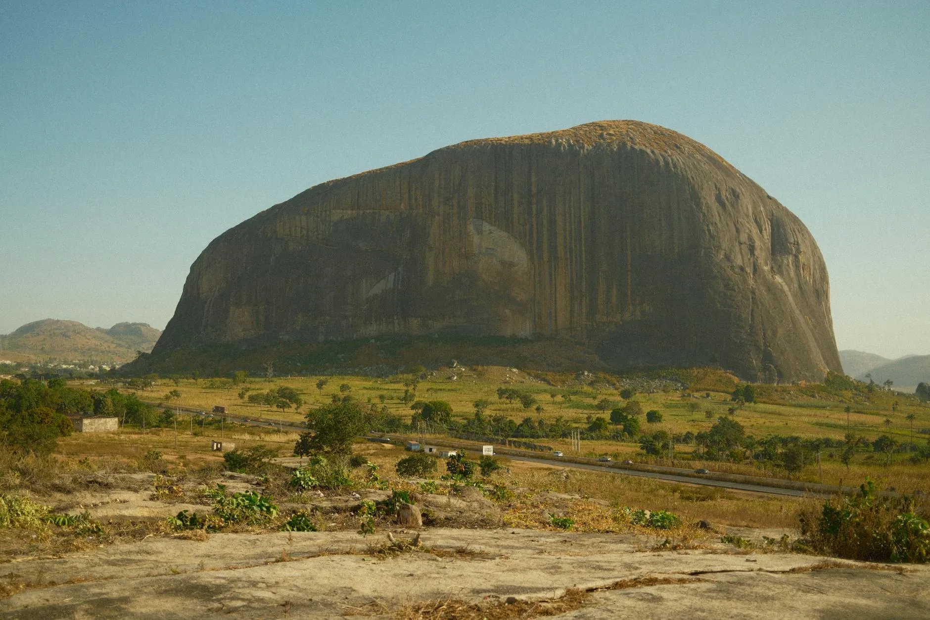Abuja Nigeria — Zuma Rock monolith, West African landscape