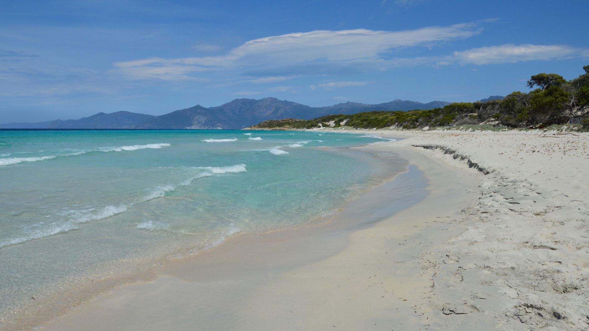 Ajaccio, Corsica - turquoise beach and coast
