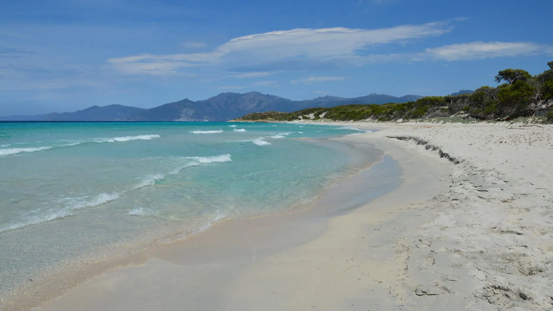 Ajaccio, Corsica - turquoise beach and coast