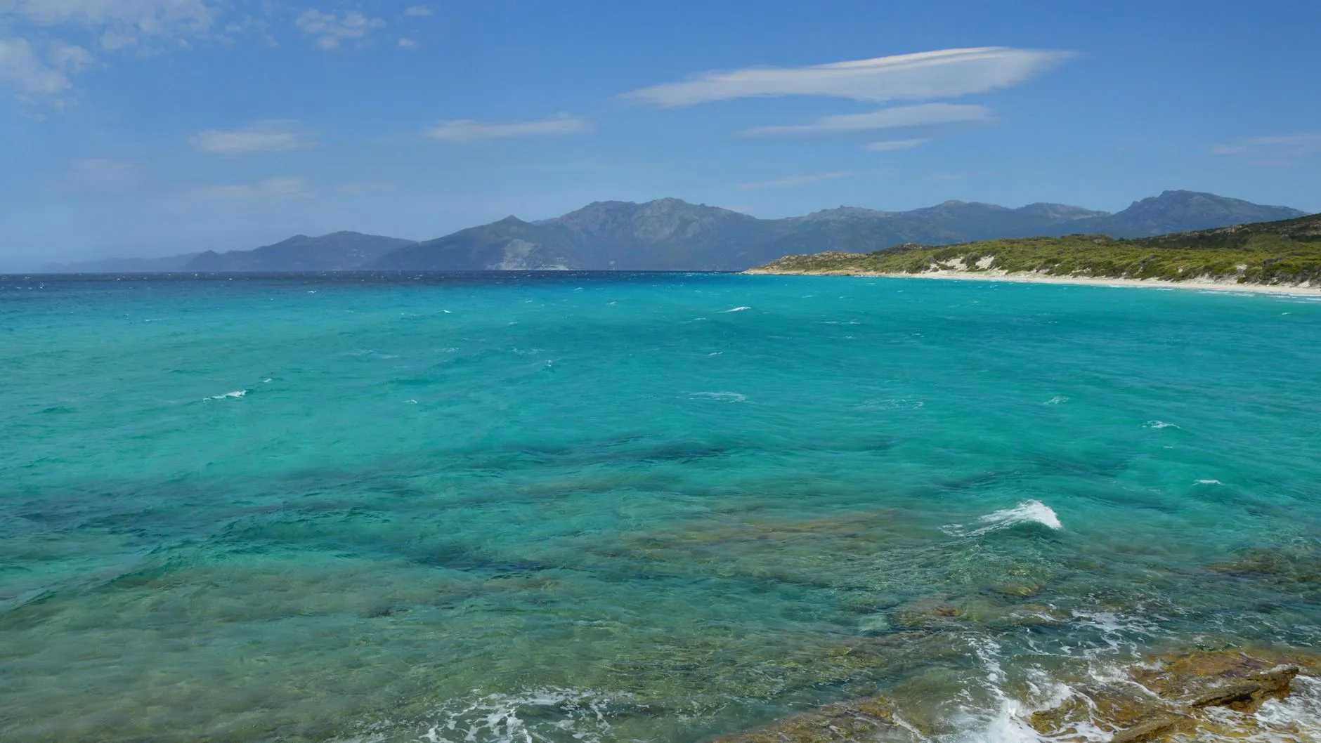 Ajaccio, Corsica — turquoise beach and coast