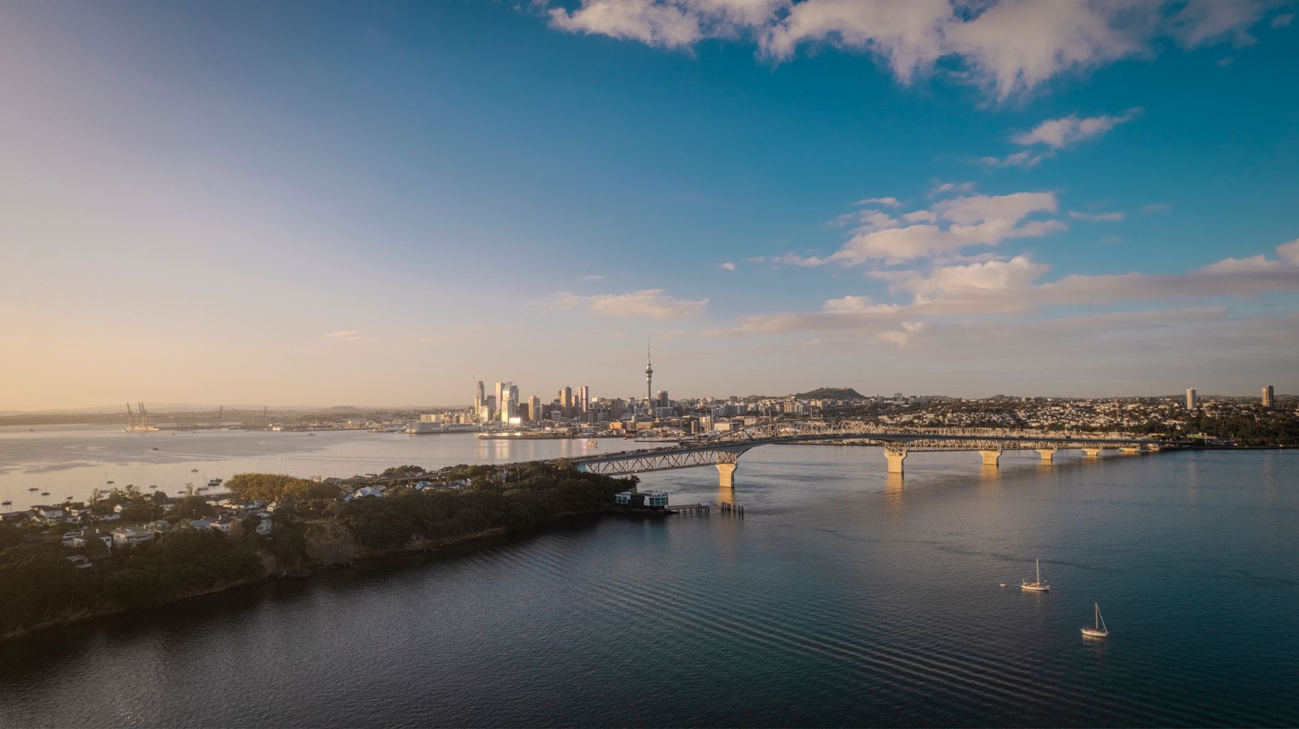 Auckland, New Zealand — harbour skyline