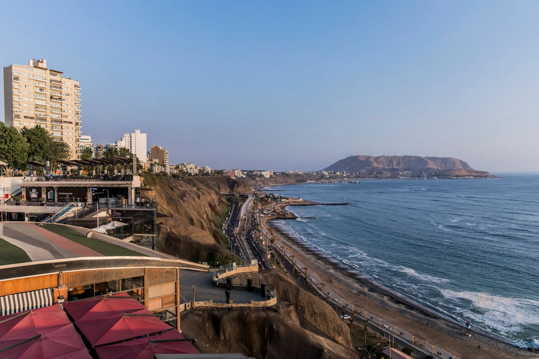 Lima, Peru — Miraflores coast and the city