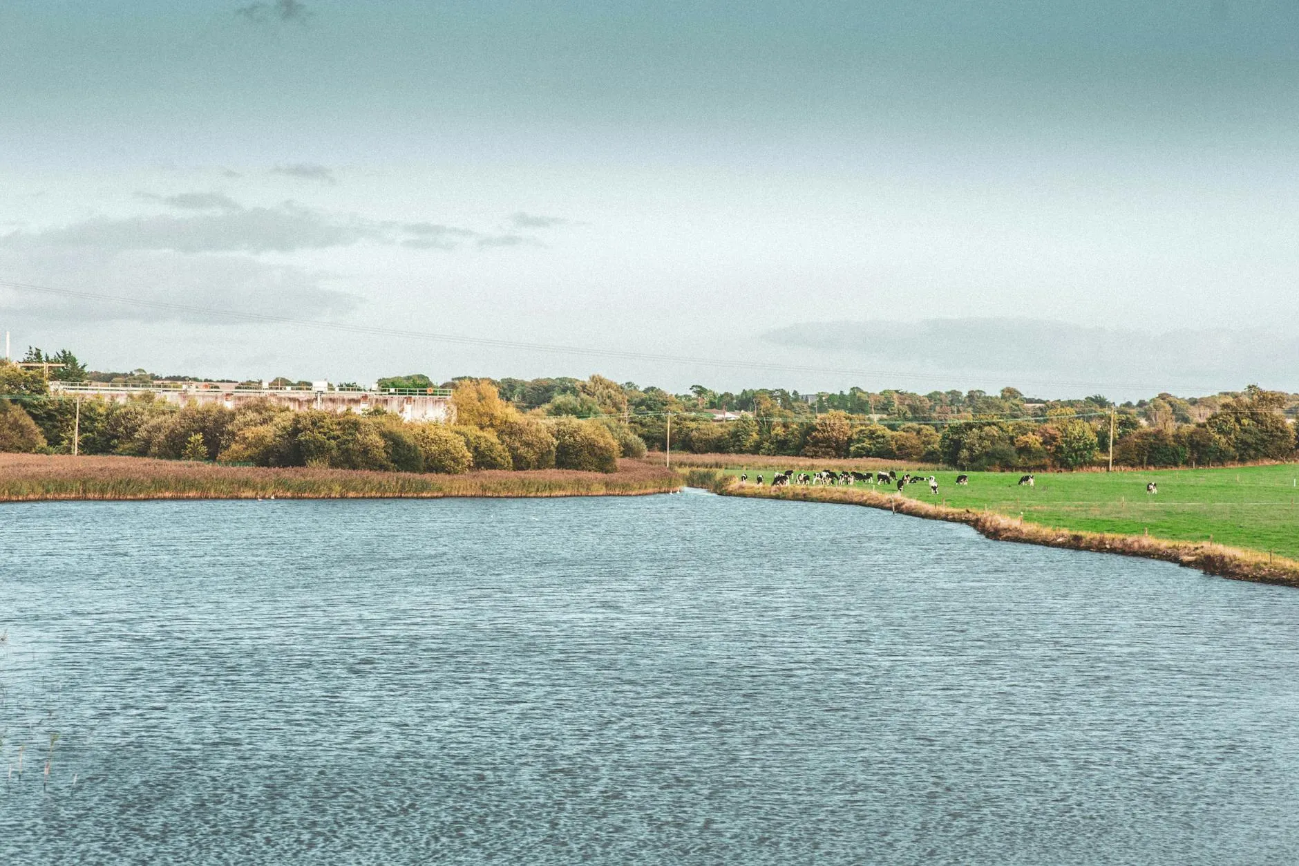Cork, Ireland — Idyllic river and countryside scene in County Cork, Ireland featuring lush greenery and serene waters.