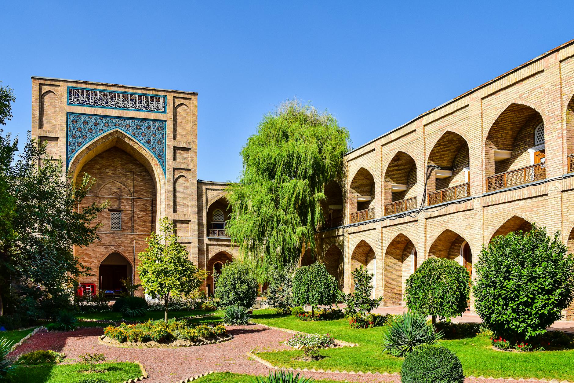 Tashkent, Uzbekistan — historic blue-tiled architecture