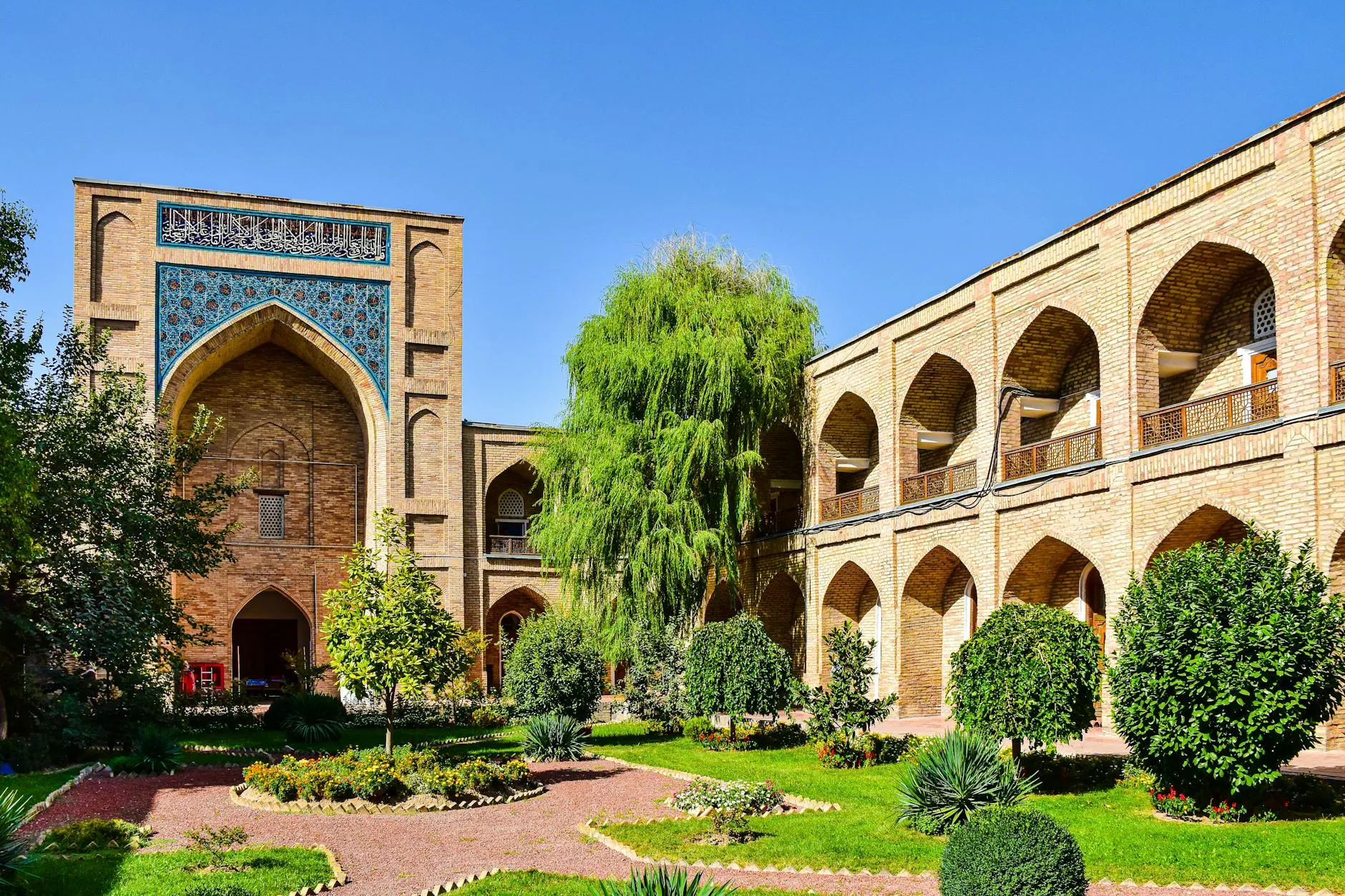 Tashkent, Uzbekistan — historic blue-tiled architecture
