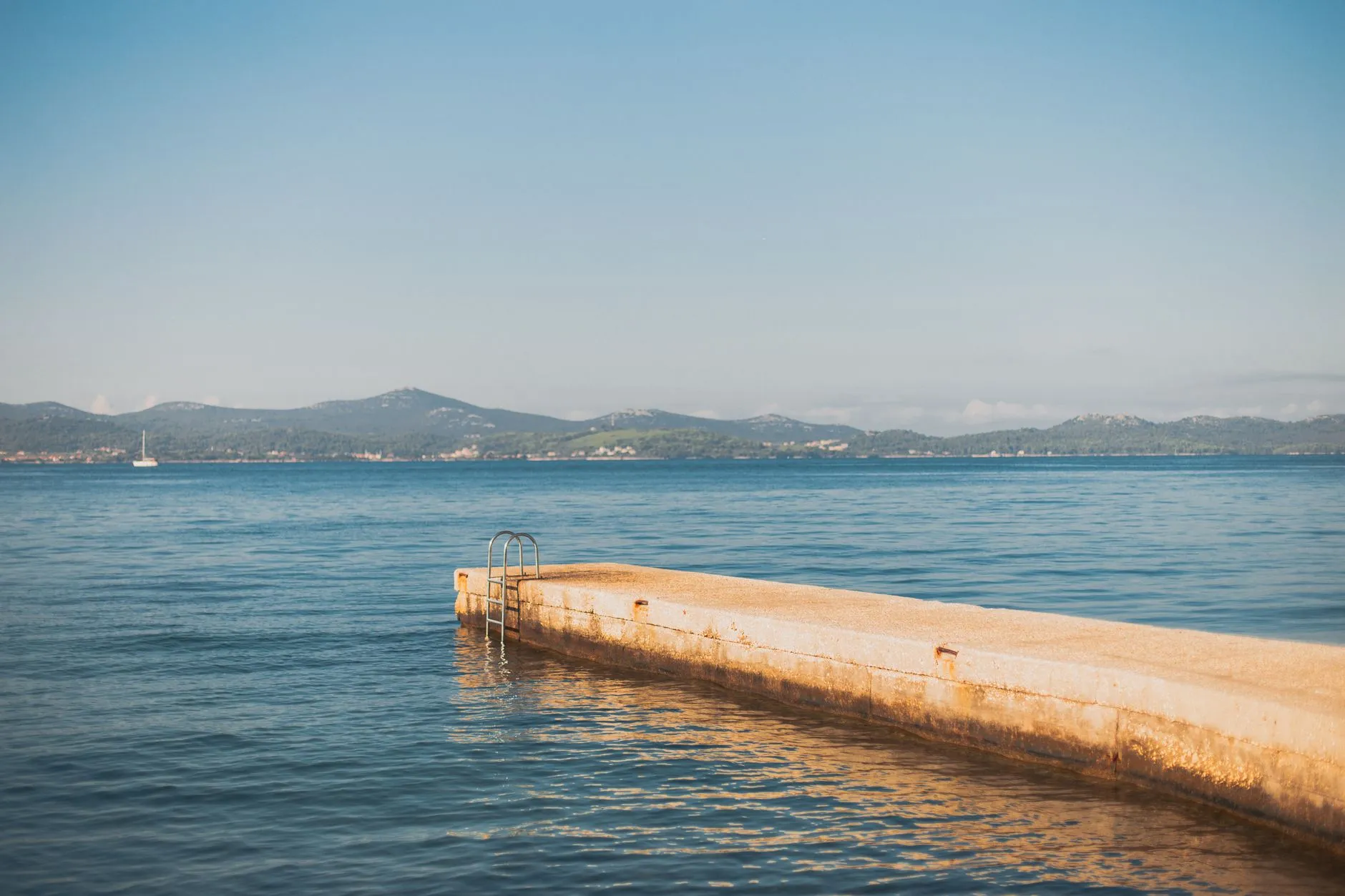 Zadar, Croatia — molo over the Adriatic Sea at the old-town waterfront