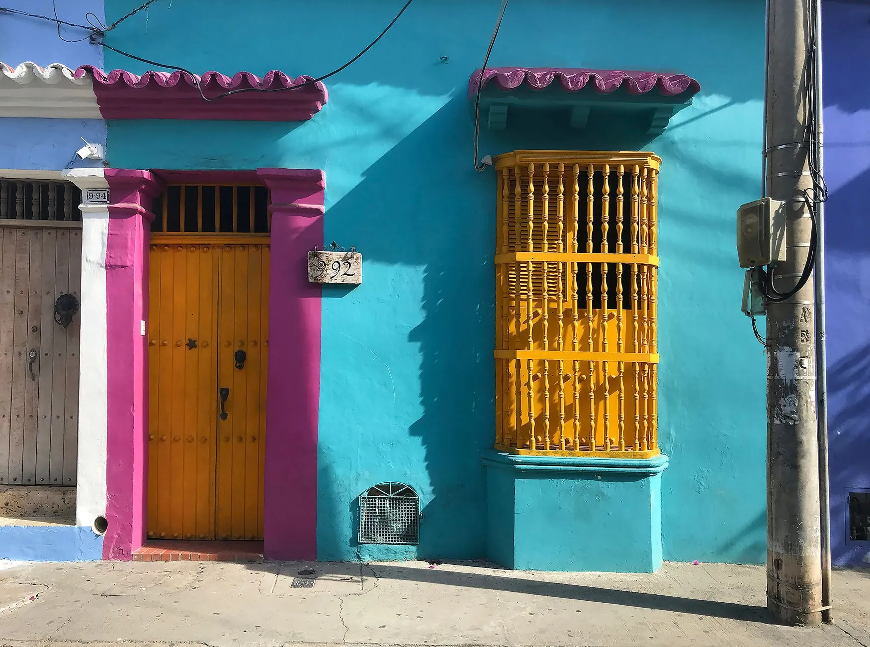Cartagena, Colombia — colourful colonial facades in the old town