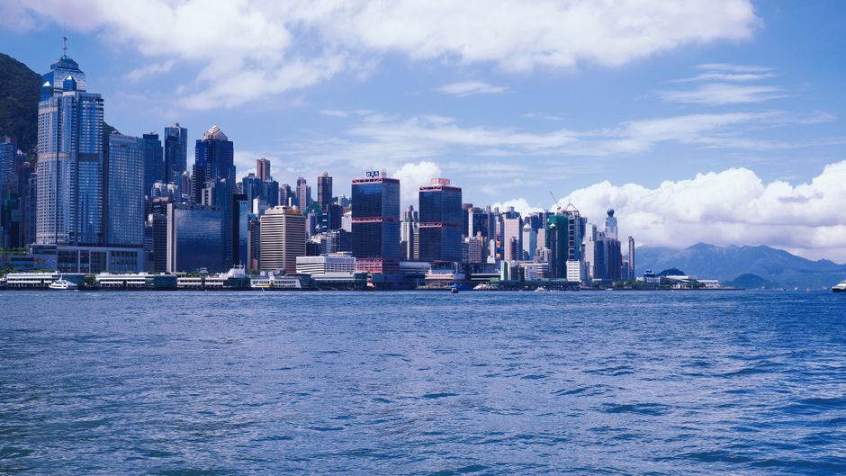 Hong Kong skyline across Victoria Harbour