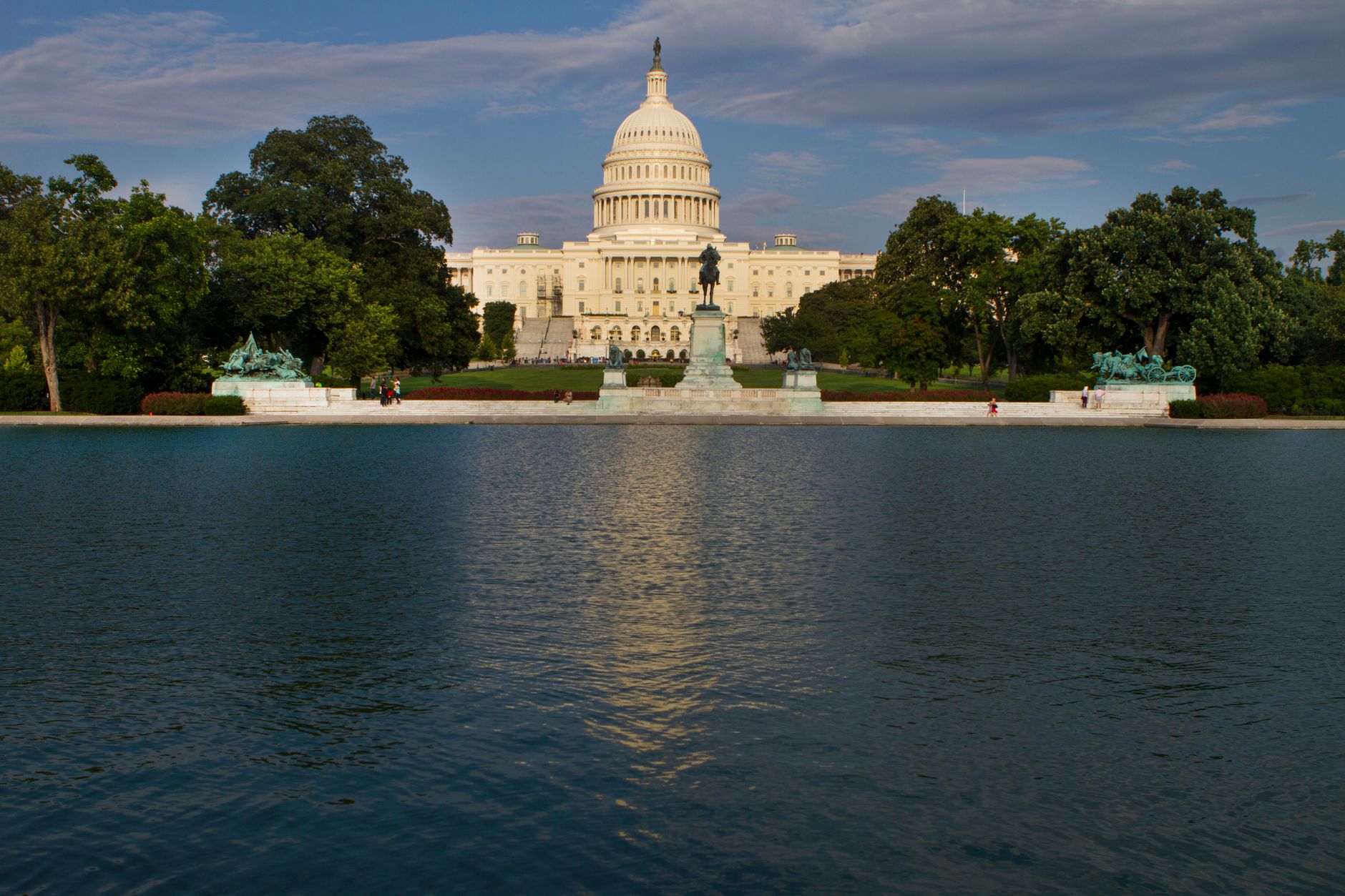 The United States Capitol and its reflecting pool, Washington, D.C.