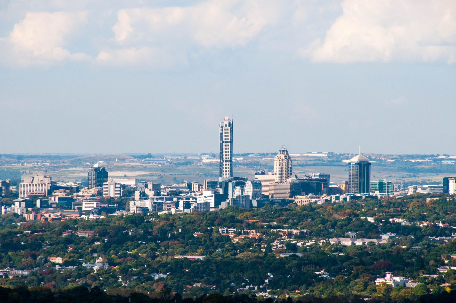Sandton skyline, Johannesburg, South Africa on a clear day