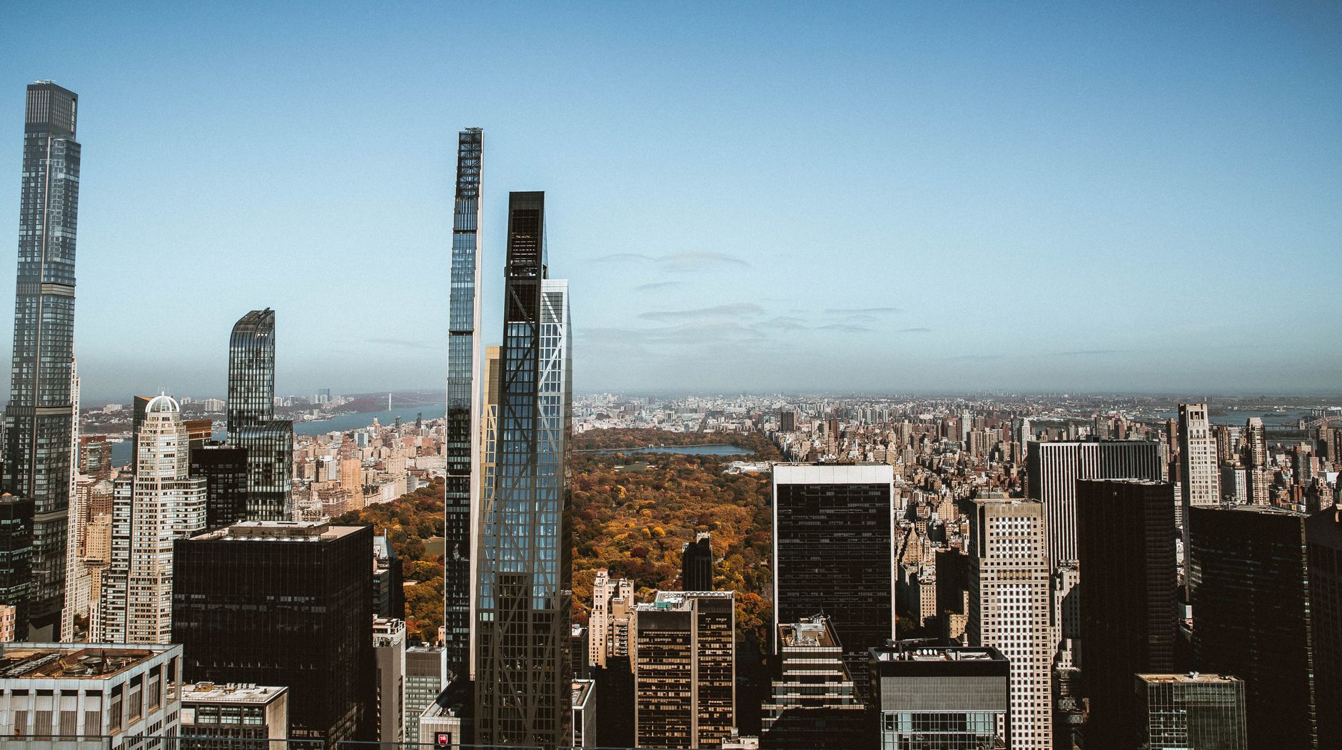 Midtown Manhattan and Central Park in autumn, New York