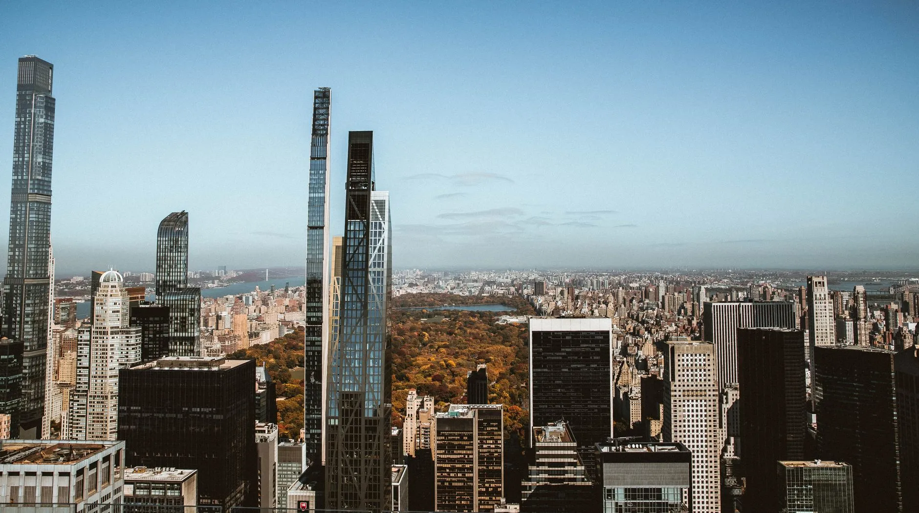 Midtown Manhattan and Central Park in autumn, New York