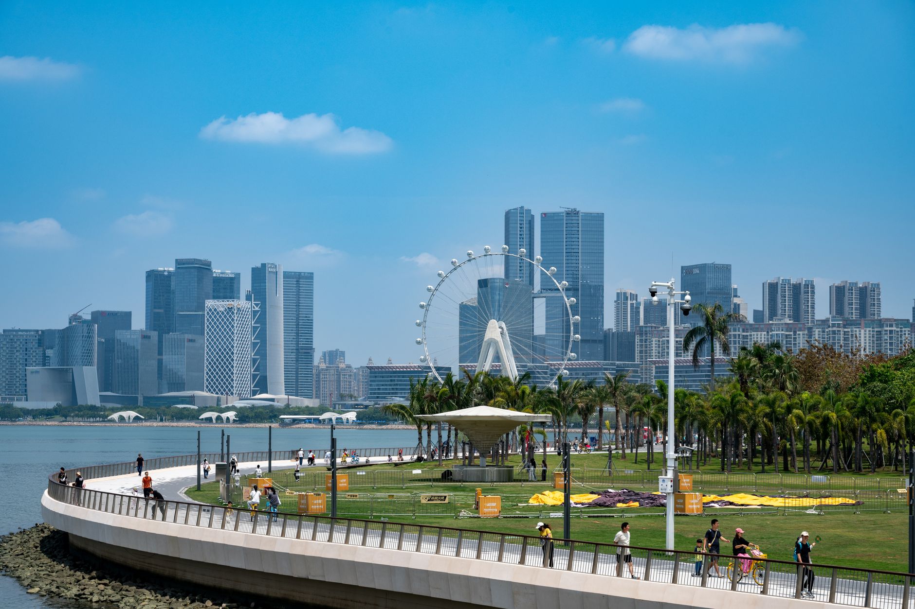 Shenzhen Bay waterfront and the Nanshan skyline