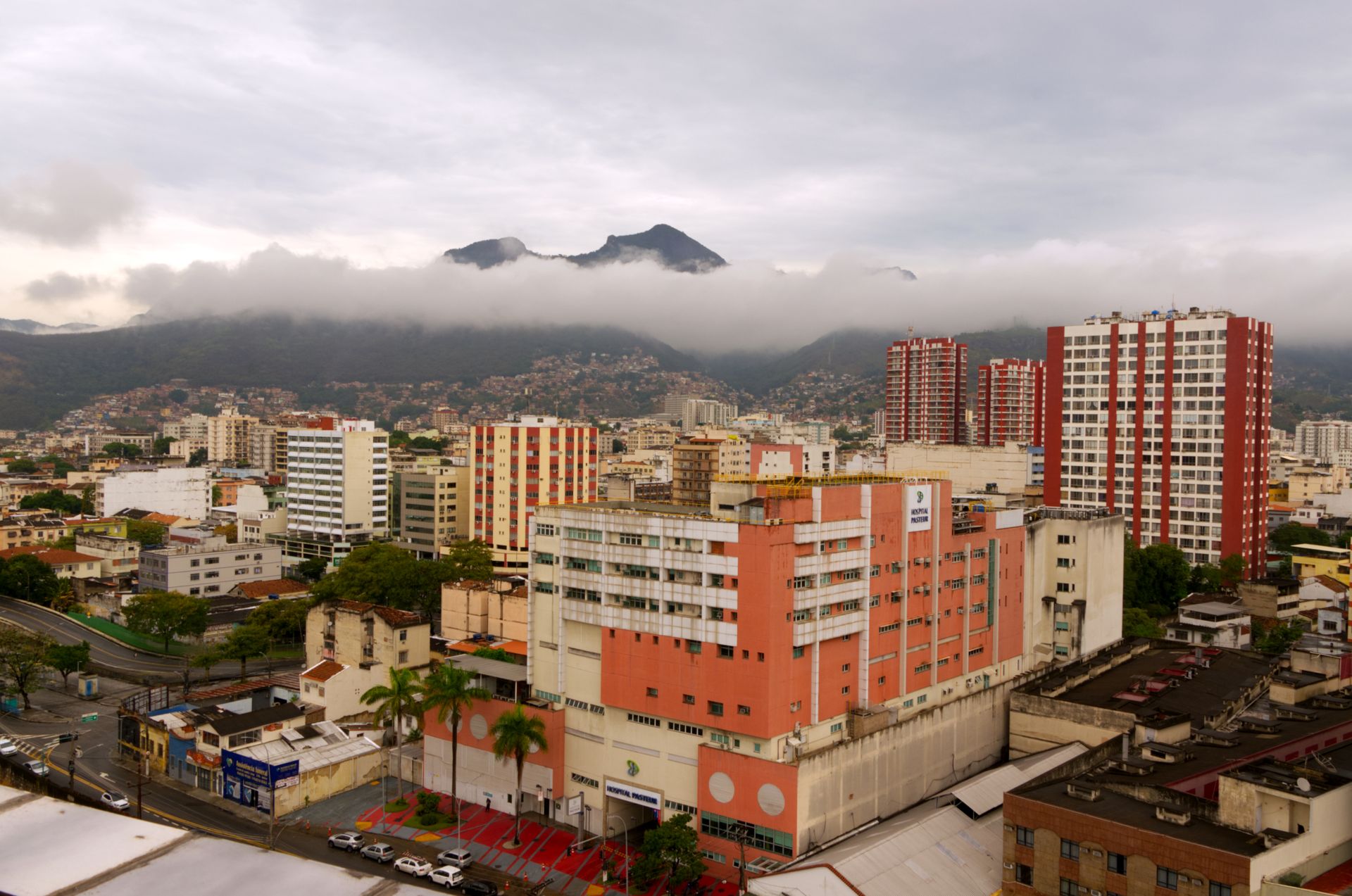 Aerial view of Caracas, Venezuela, with the Avila mountains in the background.